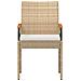 Sedie da giardino con cuscino 2 pcs Beige e Bianco Crema - Foto miniatura 6