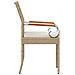 Sedie da giardino con cuscino 2 pcs Beige e Bianco Crema - Foto miniatura 7