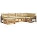 Set di divani da esterno 6 pcs Bianco e Beige Poliestere - Foto miniatura 1