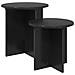 Set tavolini 2 pcs Rovere Nero Legno ingegnerizzato - Foto miniatura 1
