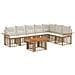 Set Divano da Giardino 8 pz Naturale e Bianco Crema polyrattan - Foto miniatura 1
