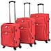 3 Pz Set Di Valigie Trolley Morbide Rosse - Foto miniatura 1