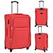 3 Pz Set Di Valigie Trolley Morbide Rosse - Foto miniatura 5