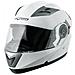 Casco Modulare Apribile Moto Touring Sport Visiera Parasole Bianco Xs - Foto miniatura 2