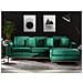 Divano Angolare In Velluto Verde Sinistro Oslo - Foto miniatura 5