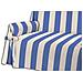 Copridivano Fodera Telo Protezione Divano Con Laccetti Fiocco Dis Riga Larga Blu 2 Posti Blu - Foto miniatura 2