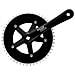 Single Speed Chainset Black - 44t - Foto miniatura 2