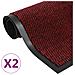 Tappeti Antipolvere 2 Pz Rettangolari Trapuntati 90x150cm Rossi - Foto miniatura 1