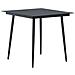 Set da Pranzo da Giardino 3 pz in Rattan PVC Nero - Foto miniatura 2