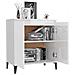 Credenza Bianco Lucido 60x35x70 cm in Legno Multistrato - Foto miniatura 3