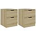 Comodini 2 pz Rovere Sonoma 40x40x50 cm in Legno Multistrato - Foto miniatura 2