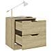 Comodini 2 pz Rovere Sonoma 40x40x50 cm in Legno Multistrato - Foto miniatura 7