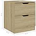 Comodini 2 pz Rovere Sonoma 40x40x50 cm in Legno Multistrato - Foto miniatura 8