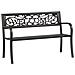Panchina da Giardino 125 cm in Acciaio Nera - Foto miniatura 2