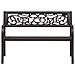 Panchina da Giardino 125 cm in Acciaio Nera - Foto miniatura 3