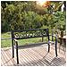Panchina da Giardino 125 cm in Acciaio Nera - Foto miniatura 1