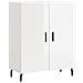 Credenza 69,5x34x90 Cm In Legno Multistrato Bianco Lucido - Foto miniatura 2
