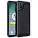 Custodia B-case Tpu Silicone Cover Case Per Motorola Moto E13 Carbon Metal Black - Foto miniatura 3