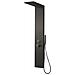 Colonna Doccia Attrezzata Easy In Acciaio Black Con Cascata H150xl23xp53 - Foto miniatura 1