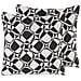 Set Di 2 Cuscini Koture Cotone 45 X 45 Cm Nero /bianco Trama Geometrica - Foto miniatura 7