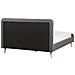 Letto Tessuto Rennes Ii 160 X 200 Cm Grigio Scuro - Foto miniatura 2