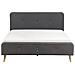 Letto Tessuto Rennes Ii 160 X 200 Cm Grigio Scuro - Foto miniatura 5