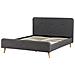 Letto Tessuto Rennes Ii 160 X 200 Cm Grigio Scuro - Foto miniatura 6