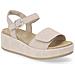 Beige Casual Open Sandals Sandali Pelle Scamosciata /nabuk Scarpe Donna Beige Eu 37, D1n50-60 - Foto miniatura 1
