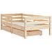 Giroletto Bambini con Cassetti 70x140 cm Legno Massello di Pino - Foto miniatura 2