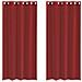 Tende In Voile Con Occhielli 2 Pz Rosso Vino - Foto miniatura 2