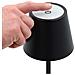 Lampada Da Tavolo Con Dimmer Tattile 1,8w 150lm 3000-6000k Ipx4 Ricaricabile, Nero - Foto miniatura 3