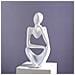 Statua Del Pensatore Astratto - Decorazione Per La Casa In Resina White - Foto miniatura 2