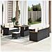 Set Divani Giardino 8 Pezzi Cuscini Nero Polyrattan Acacia, Set Pranzo Giardino 3 Pezzi Cuscini Nero Polyrattan Acacia - Foto miniatura 2