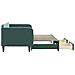 Divano Letto Estraibile Cassetti Verde Scuro 90x200cm Velluto - Foto miniatura 4