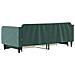 Divano Letto Estraibile Cassetti Verde Scuro 90x200cm Velluto - Foto miniatura 5