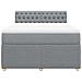 Giroletto a Molle con Materasso Grigio Chiaro 160x200cm Tessuto - Foto miniatura 4