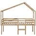 Letto a Soppalco con Tetto 75x190 cm in Legno Massello di Pino - Foto miniatura 4