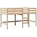 Letto a Soppalco con Tetto 75x190 cm in Legno Massello di Pino - Foto miniatura 5