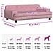 Lettino per Cani Rosa 90x53x30 cm in Velluto - Foto miniatura 7
