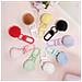 Set Da 10 Portachiavi Con Ciondolo A Pompon Carino - Accessorio Alla Moda White - Foto miniatura 3