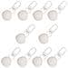 Set Da 10 Portachiavi Con Ciondolo A Pompon Carino - Accessorio Alla Moda White - Foto miniatura 1