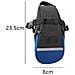 Borsa Sottosella Per Bicicletta Impermeabile Con Strisce Riflettenti, Blu - Foto miniatura 2