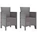 Sedia da Giardino 2 pcs Grigio chiaro 53 x 49 x 85 cm PP - Foto miniatura 1