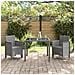 Sedia da Giardino 2 pcs Grigio chiaro 53 x 49 x 85 cm PP - Foto miniatura 3