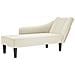 Sdraio con Bracciolo Destro in Velluto Crema - Foto miniatura 1