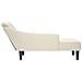 Sdraio con Bracciolo Destro in Velluto Crema - Foto miniatura 5