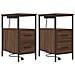 Mobiletti da Notte 2 pcs Rovere marrone 30 x 48 x 61 cm - Foto miniatura 1