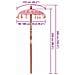 Parasol Balinese Rosa (90-100) x 260 cm Cotone e legno massello - Foto miniatura 8