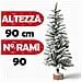 Albero Di Natale Innevato 90cm Con 90 Rami E Neve Effetto Realistico Base Tronco - Foto miniatura 3