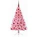 Albero di Natale artificiale con luci integrate Rosa 120 cm PVC - Foto miniatura 4